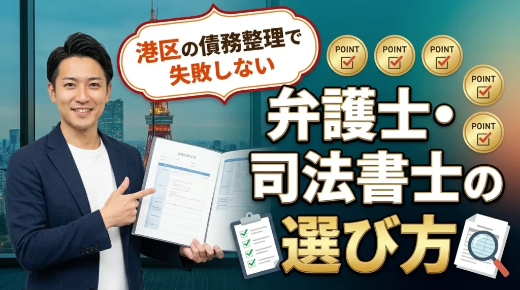 港区で債務整理を依頼する弁護士・司法書士の失敗しない選び方7つ