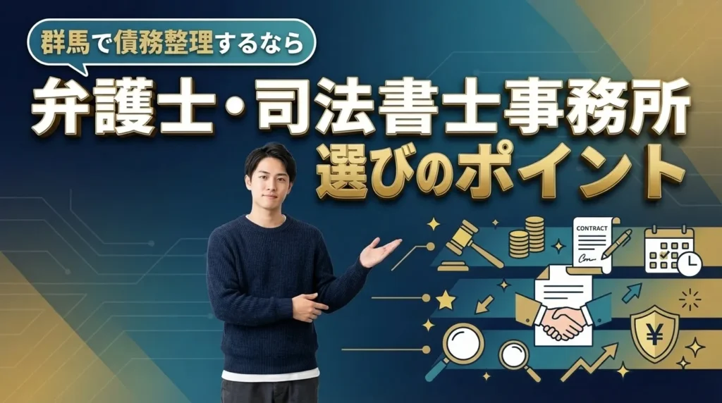 群馬で債務整理を依頼する弁護士・司法書士事務所の選び方7つのポイント