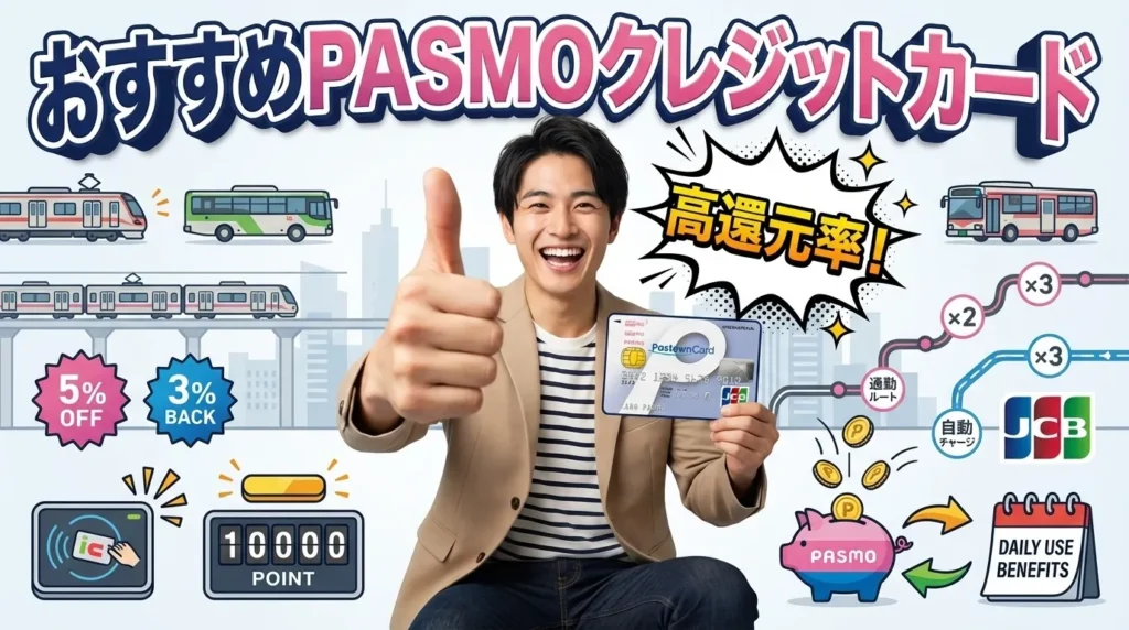 高還元率で選ぶPASMOクレジットカードおすすめ3選
