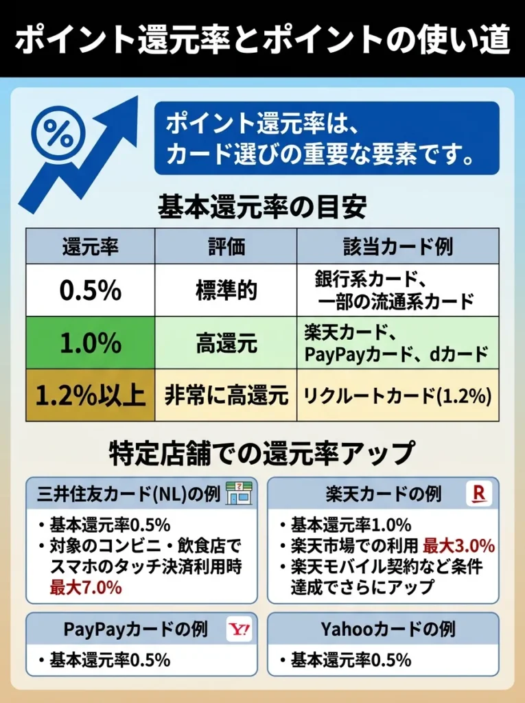 ポイント還元率とポイントの使い道