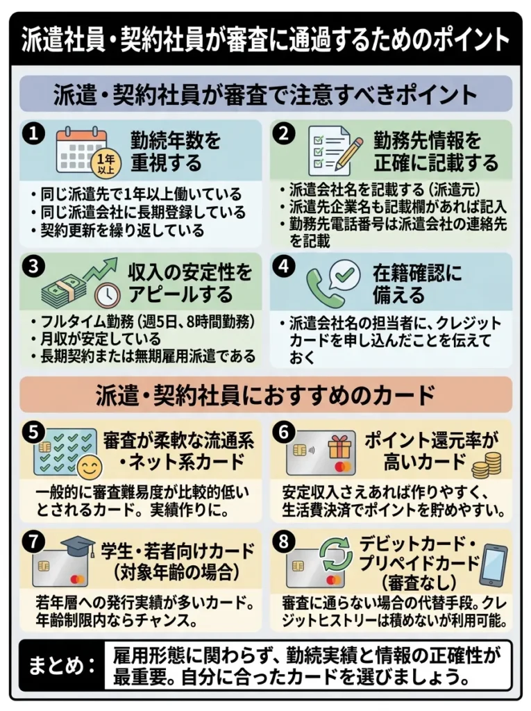 派遣社員・契約社員が審査に通過するためのポイント